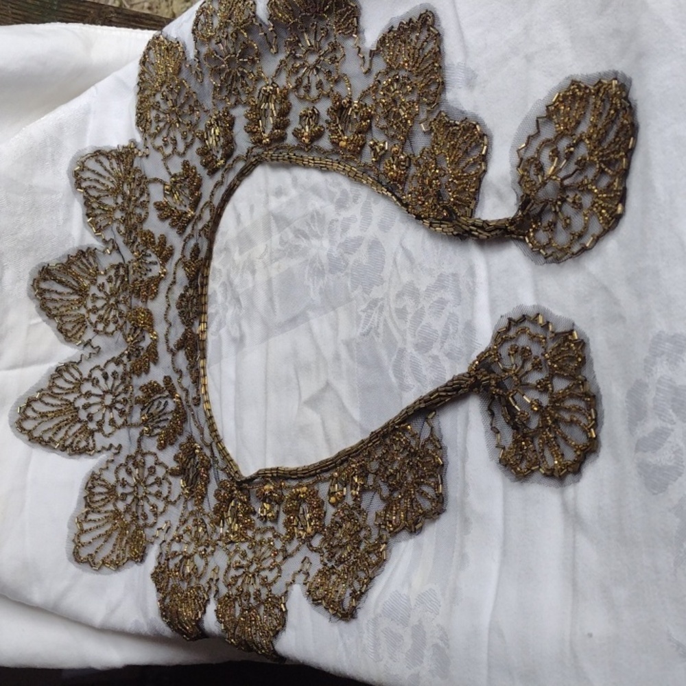 Vintage Gold Beaded Collar